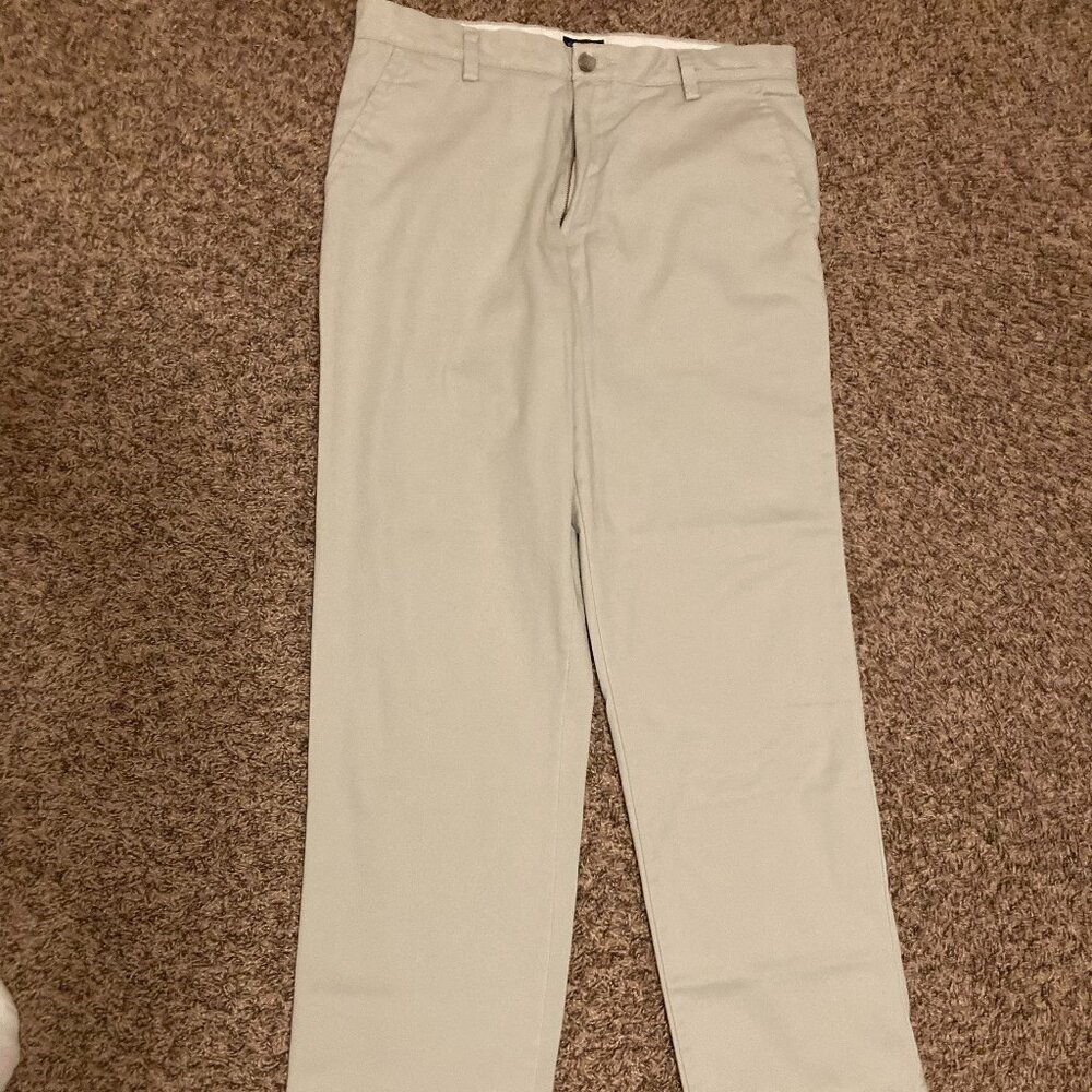 Dockers Classic Fit Khaki Pants W 32 L 32 Light Tan Cotton Blend Zip Fly